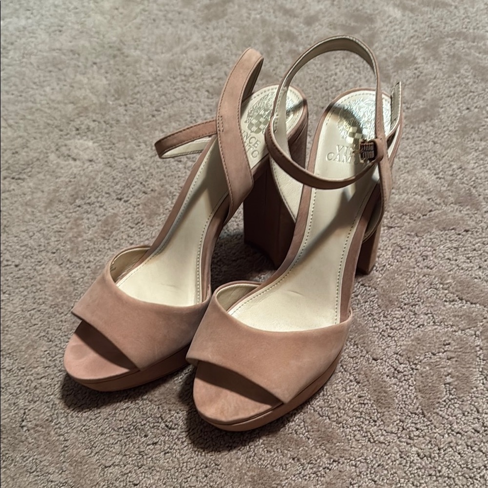 Vince Camuto Nude Platform Heels